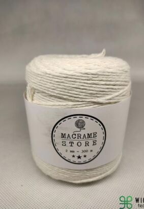 Sznurek do makramy bawełniany naturalny 2MM/300m