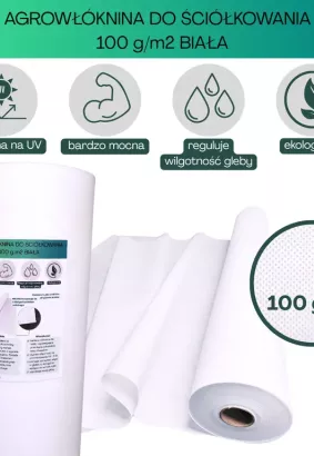 Agrowłóknina biała 100g/m2 1,2x100m