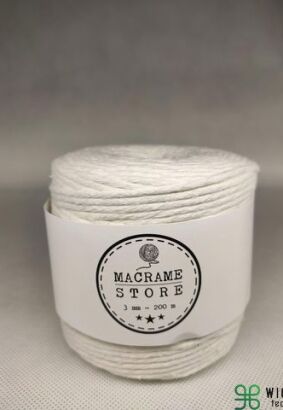 Sznurek do makramy bawełniany naturalny 3MM/200m