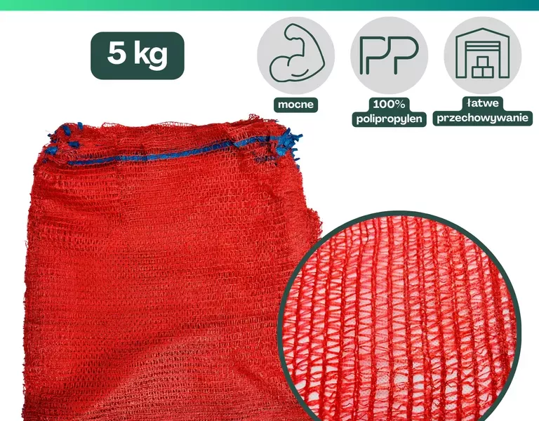 Worki raszlowe 5kg czerwone 10 szt