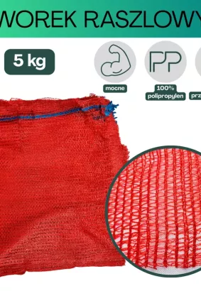 Worki raszlowe 5kg czerwone 10 szt