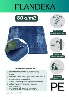 Plandeka PE 50g/m2 2x3m - 2