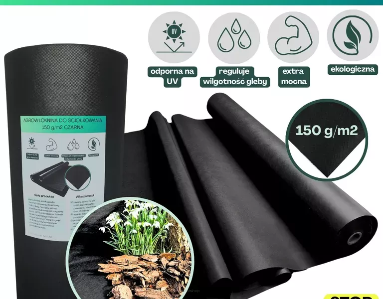 Agrowłóknina czarna 150g/m2 2x50m
