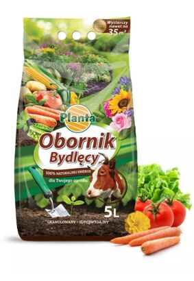 Nawóz naturalny Obornik bydlęcy granulowany 5 litrów