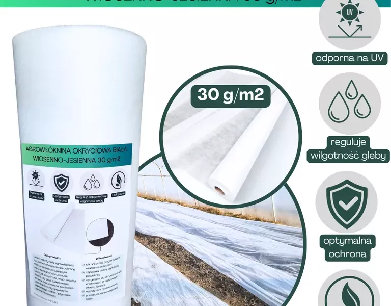 Agrowłóknina biała 30g/m2 6,35x25m Plantex