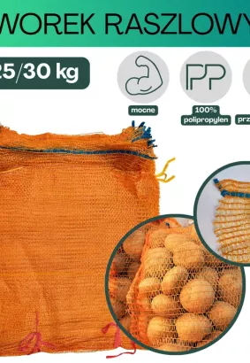 Worki raszlowe 25kg jasny oranż 5 szt