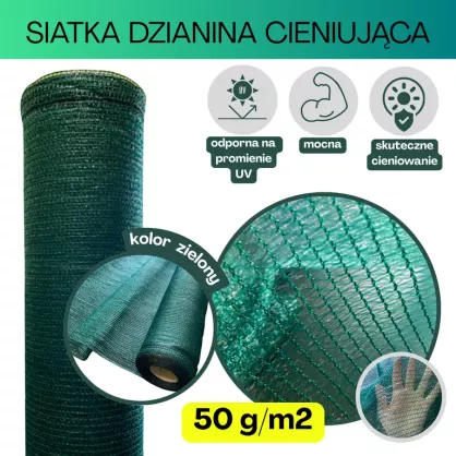 Dzianina Siatka cieniująca 50g/m2 szerokość 2m 10mb