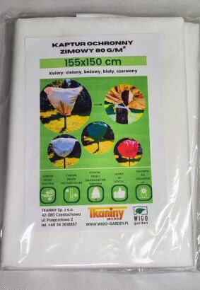 Zimowy kaptur ochronny Agro-worek biały 155x150cm 1 szt