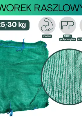 Worki raszlowe 25kg zielone 25 szt