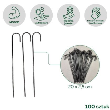 Szpilki stalowe  J 100 szt.