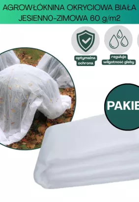 Agrowłóknina biała 60g/m2 1,6x25m Plantex