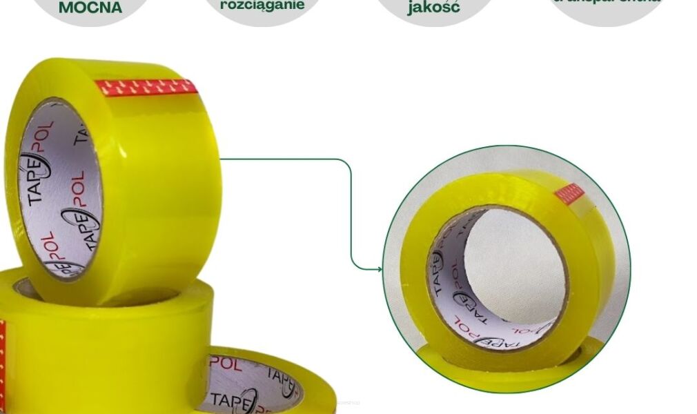 Taśma pakowa przezroczysta 100m Super Mocna