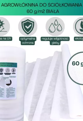 Agrowłóknina biała 60g/m2 1,6x100m Plantex