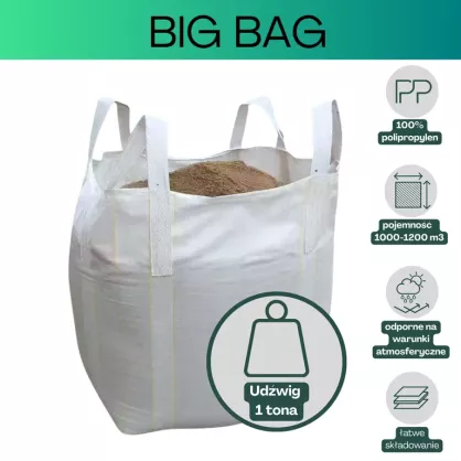 Big bag ECO 90x90x150 płaskie dno góra otwarta 1 szt