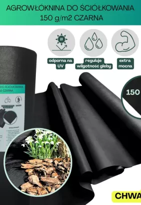 Agrowłóknina czarna 150g/m2 2x100m