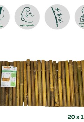Obrzeże naturalne bambusowe WIGO garden 20cm x 1m