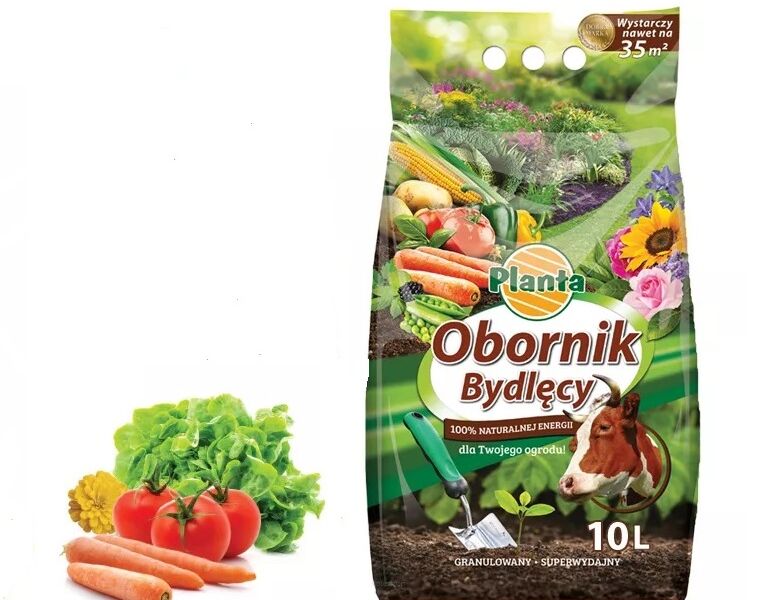 Nawóz naturalny Obornik bydlęcy granulowany 10 litrów