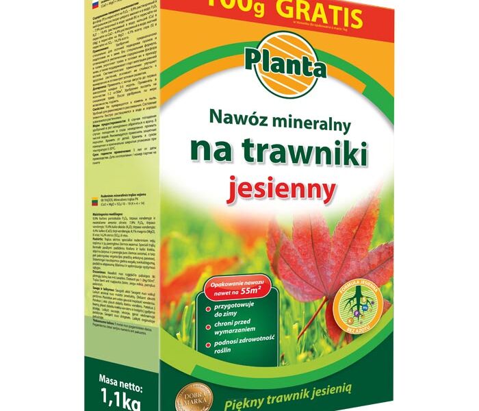 Nawóz Planta jesienny na trawniki 1kg + 100g gratis