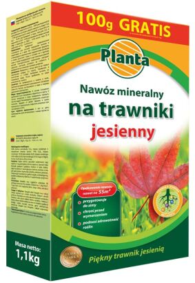 Nawóz Planta jesienny na trawniki 1kg + 100g gratis