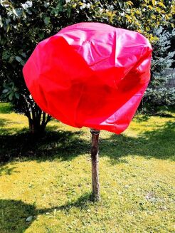 Zimowy kaptur ochronny Agro-worek czerwony 155x150cm 1 szt - 2