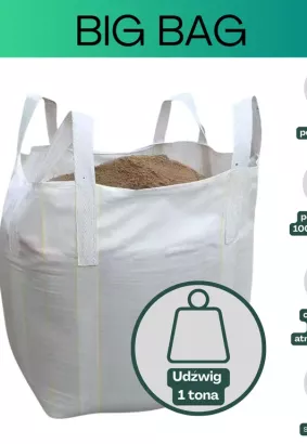 BIG-BAG ECO 90x90x120cm płaskie dno góra otwarta 1 szt