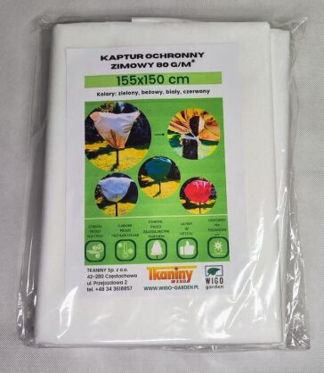 Zimowy kaptur ochronny Agro-worek biały 155x150cm 5szt