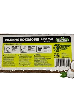 Włókno kokosowe 650g brykiet 6mm