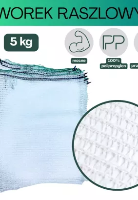 Worki raszlowe 5kg białe 50 szt