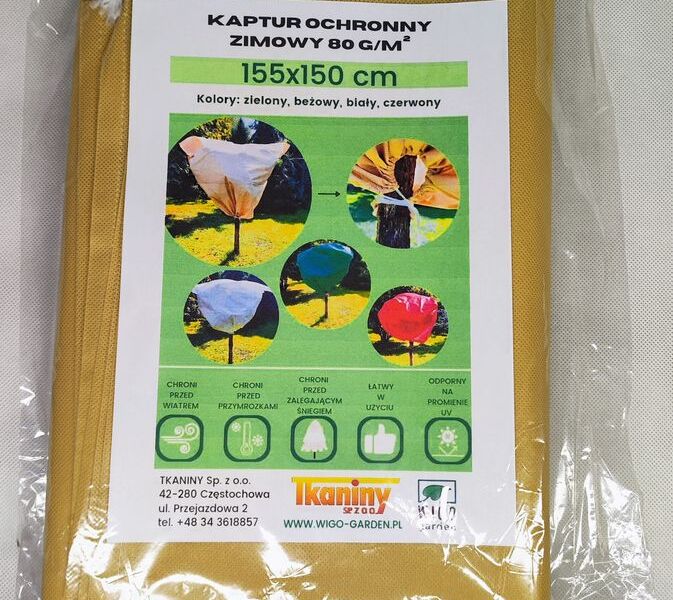 Zimowy kaptur ochronny Agro-worek beżowy 155x150cm 5 szt