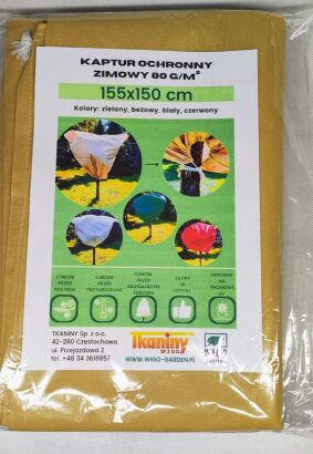 Zimowy kaptur ochronny Agro-worek beżowy 155x150cm 1 szt