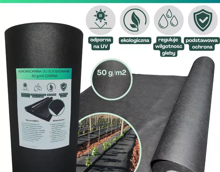 Agrowłóknina czarna 50g/m2 3,2x25m